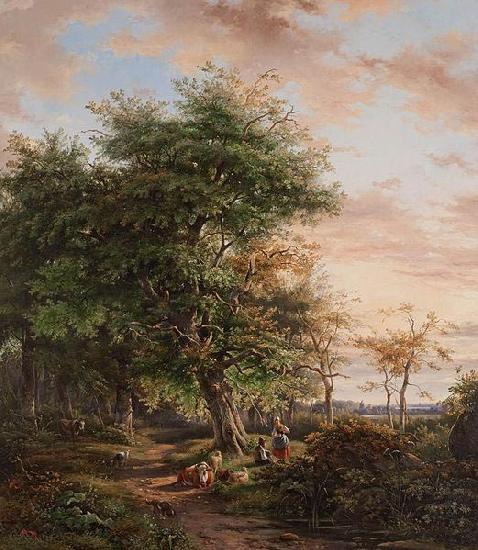 Johannes Gijsbertusz van Ravenswaay At Rest under a Tree oil painting picture